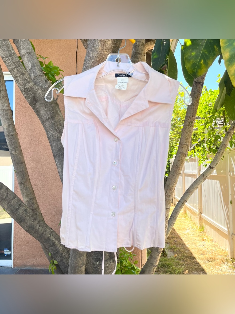 Vintage Allen B. by Allen Schwartz Pink Corset Button Down Top 🩰